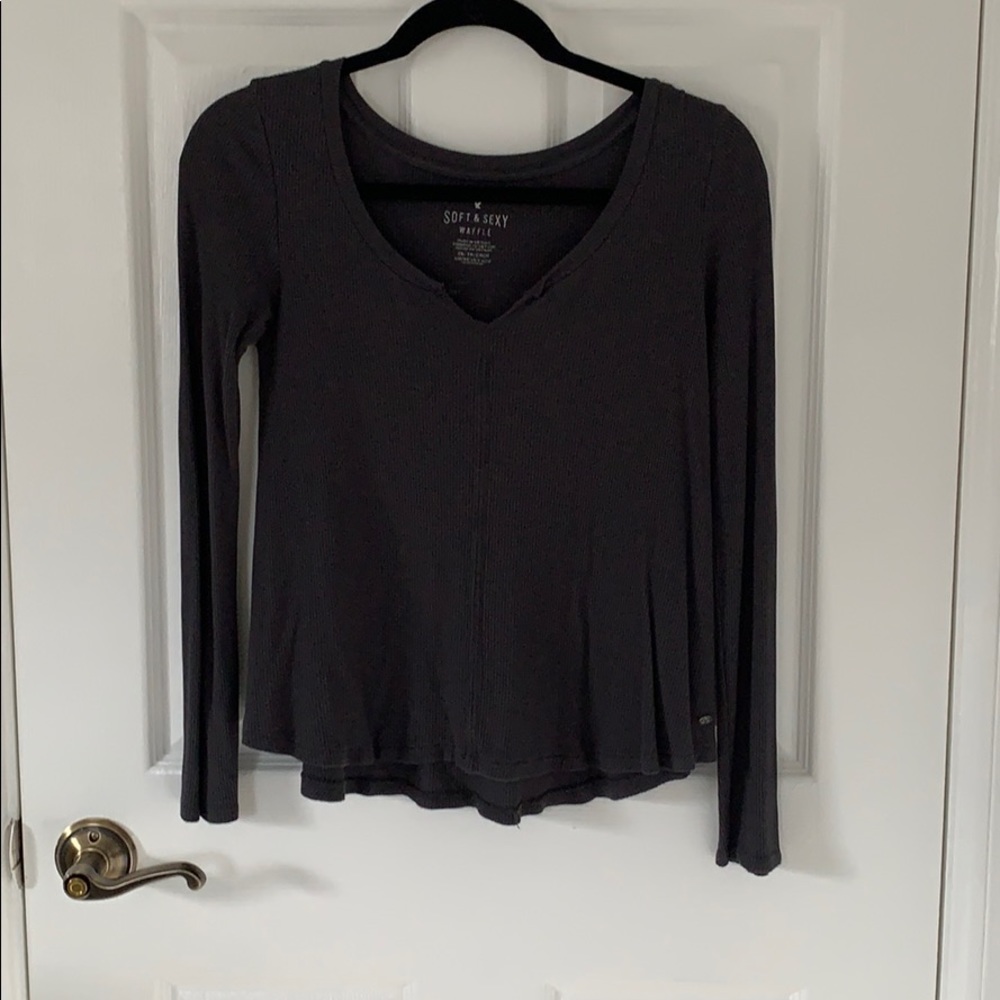 American Eagle Long Sleeve Flare Top